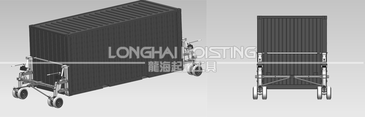 輪式集裝箱搬運系統操作示意圖 輪式集裝箱搬運系統操作示意圖