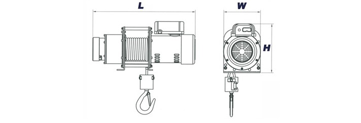 DU-208迷你卷揚(yáng)機(jī)尺寸