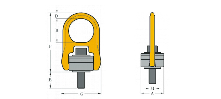 YOKE 8-201旋轉(zhuǎn)吊環(huán)尺寸 YOKE 8-201旋轉(zhuǎn)吊環(huán)尺寸