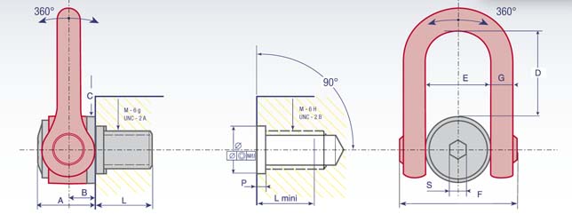 DSS+C盧森堡旋轉吊環尺寸