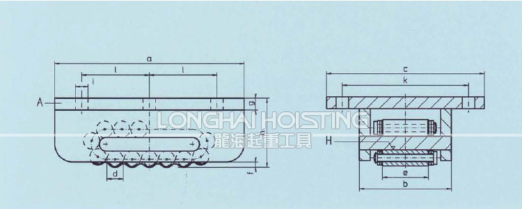 德國(guó)borkey A載重滾輪小車尺寸圖
