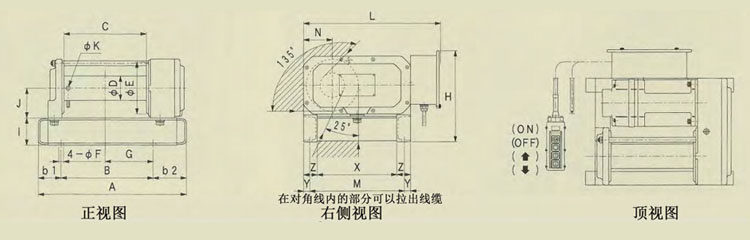 日本FUJI SX鋁合金卷揚機尺寸圖