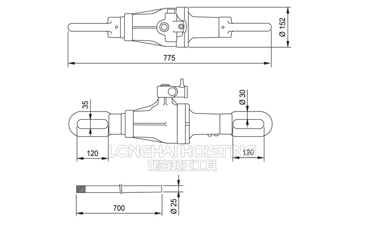 機(jī)械牽引千斤頂尺寸圖