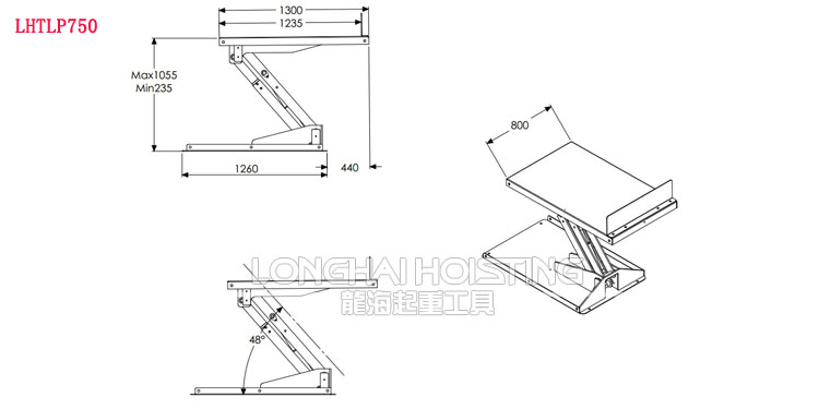LHTLP750傾斜式升降平臺參數