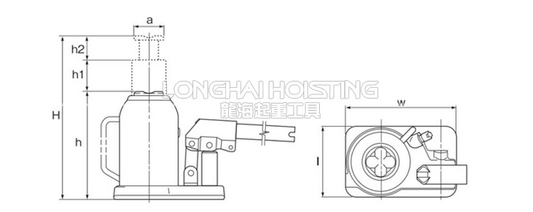 馬沙達MASADA低型液壓千斤頂尺寸
