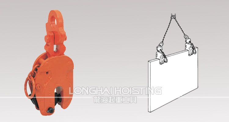 鷹牌SLT豎吊鋼板起重鉗吊裝方式 鷹牌SLT豎吊鋼板起重鉗吊裝方式