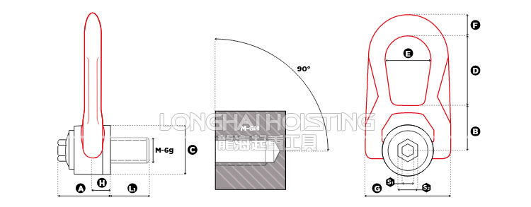 DSR旋轉吊環尺寸
