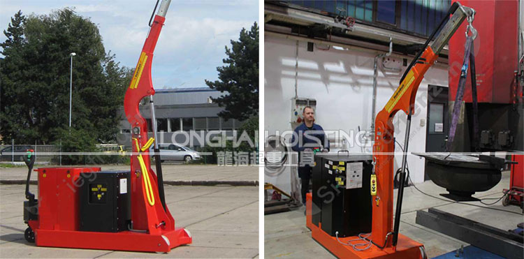 德國全電動配重型液壓小吊機應用