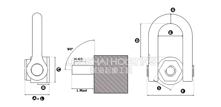 SS.FE.DSS不銹鋼吊環尺寸